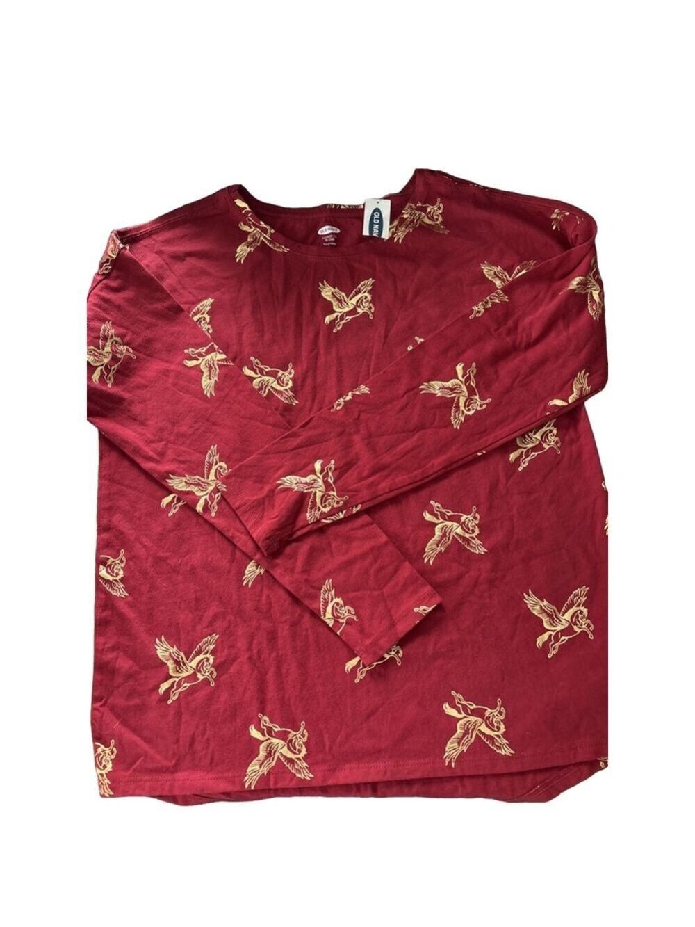 NWT Girls Old Navy Long Sleeve Shirt XL Red Gold
